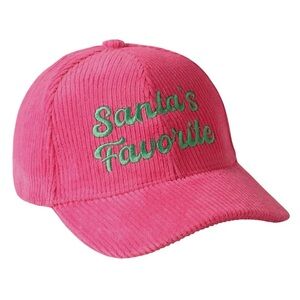 Pink Corduroy 'Santa's Favorite' Hat